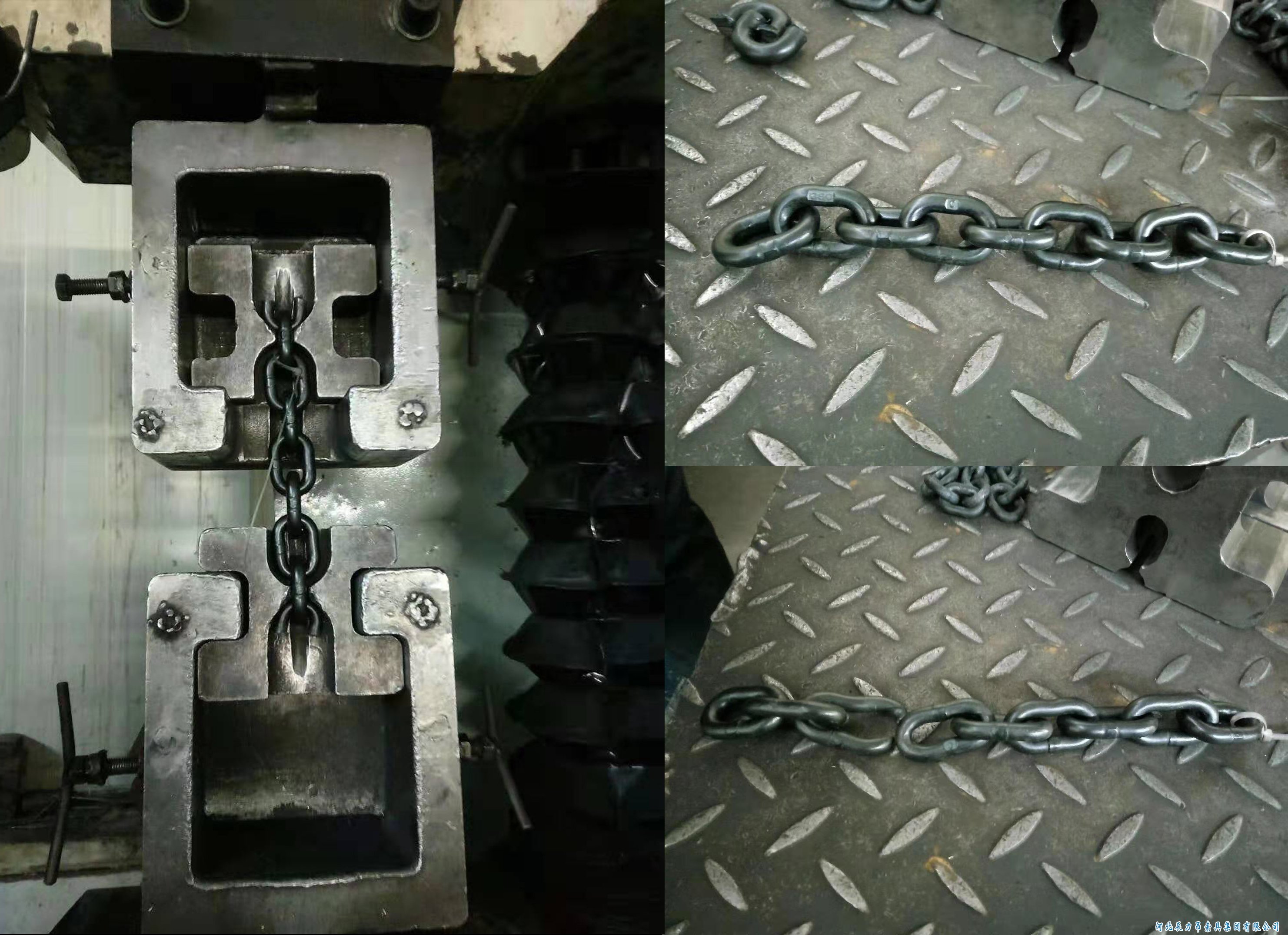 80級起重鏈條破斷測試，大貨隨機抽取測試，檢測結(jié)果杠杠滴